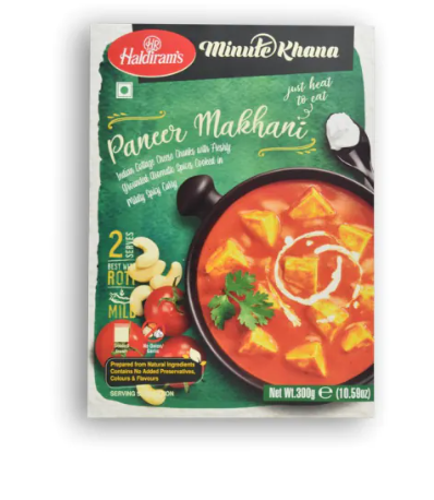 HALDIRAM'S MINUTE KHANA Paneer Makhani 10.59 OZ